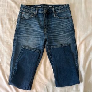 American Eagle Men’s Airflex+ Jeans, Athletic Skinny, Dark Wash